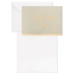 Hallmark Gray And Gold Bulk Blank Thank-You Notes, Pack Of 50 9 Hallmark Gray And Gold Bulk Blank Thank-You Notes, Pack Of 50 -Hot Sale Hallmark Store Gray and Gold Bulk Blank ThankYou Notes Multipack 3THK2522 03