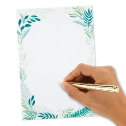 Hallmark Fern Border Stationery Set, 20 Sheets 8 Hallmark Fern Border Stationery Set, 20 Sheets -Hot Sale Hallmark Store Green Ferns Writing Sheets Stationery Set 1STN1144 04