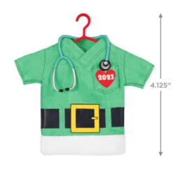 Hallmark The Gift Of Caring 2023 Fabric Ornament 8 Hallmark The Gift Of Caring 2023 Fabric Ornament -Hot Sale Hallmark Store Green Scrubs Shirt Keepsake Ornament 1399QGO2897 03