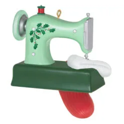 Hallmark Sew Very Merry! Ornament 11 Hallmark Sew Very Merry! Ornament -Hot Sale Hallmark Store Green Sewing Machine and Stocking Keepsake Ornament 1799QGO2927 06
