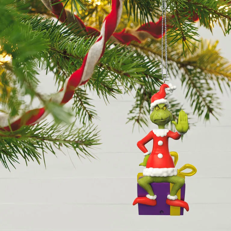 Hallmark Dr. Seuss's How The Grinch Stole Christmas!™ Grinch Peekbuster Ornament With Motion-Activated Sound 2 Hallmark Dr. Seuss's How The Grinch Stole Christmas!™ Grinch Peekbuster Ornament With Motion-Activated Sound - Image 2