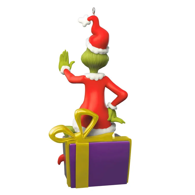 Hallmark Dr. Seuss's How The Grinch Stole Christmas!™ Grinch Peekbuster Ornament With Motion-Activated Sound 6 Hallmark Dr. Seuss's How The Grinch Stole Christmas!™ Grinch Peekbuster Ornament With Motion-Activated Sound - Image 6