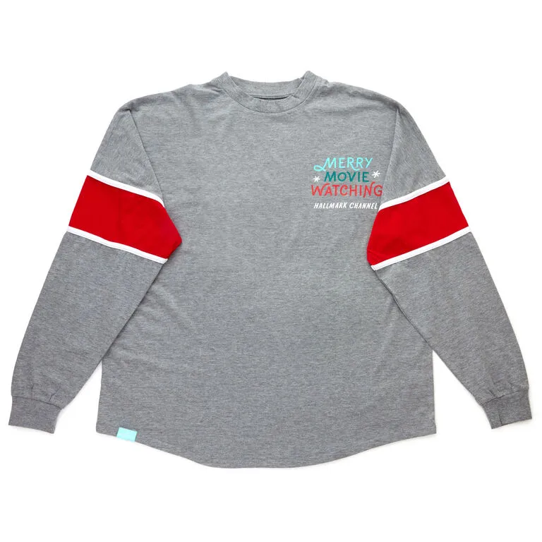 Hallmark Channel Merry Movie Watching Long Sleeve Jersey, X-Large 1 Hallmark Channel Merry Movie Watching Long Sleeve Jersey, X-Large