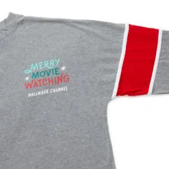 Hallmark Channel Merry Movie Watching Long Sleeve Jersey, X-Large 6 Hallmark Channel Merry Movie Watching Long Sleeve Jersey, X-Large -Hot Sale Hallmark Store Hallmark Channel Movie Watching Long Sleeve Shirt 1XKT3547 03