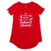 Hallmark Channel Only Awake Oversized Women's Red Sleep Shirt, Small/Medium