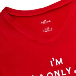 Hallmark Channel Only Awake Oversized Women's Red Sleep Shirt, Small/Medium 7 Hallmark Channel Only Awake Oversized Women's Red Sleep Shirt, Small/Medium -Hot Sale Hallmark Store Hallmark Channel Only Awake Sleep Shirt 1XKT3531 04