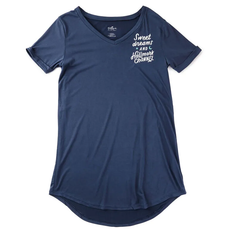 Hallmark Channel Sweet Dreams Women's Sleep Shirt, S/M 1 Hallmark Channel Sweet Dreams Women's Sleep Shirt, S/M