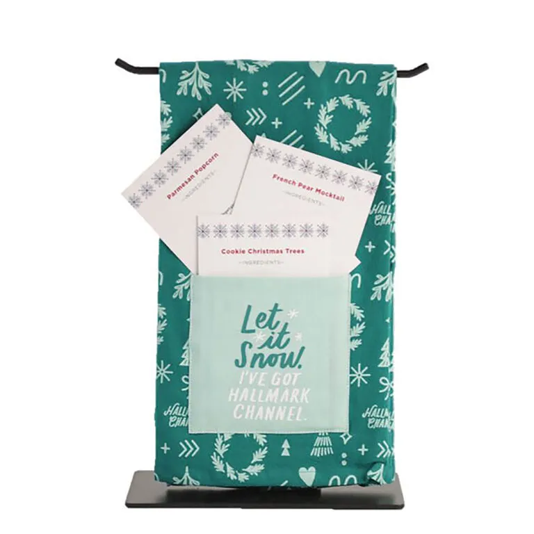 Hallmark Channel Let It Snow Tea Towel With Recipe Cards 1 Hallmark Channel Let It Snow Tea Towel With Recipe Cards