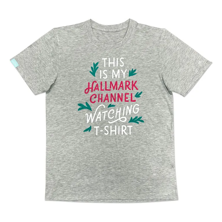 Hallmark Channel Watching Gray Unisex T-Shirt, X-Large 1 Hallmark Channel Watching Gray Unisex T-Shirt, X-Large