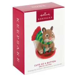 Hallmark Cute As A Button Special Edition Ornament 9 Hallmark Cute As A Button Special Edition Ornament -Hot Sale Hallmark Store Hamster on Button Sled Keepsake Ornament 1599QXE3317 04