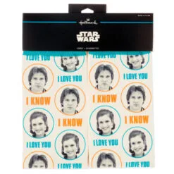 Hallmark Star Wars™ Han Solo™ And Princess Leia™ I Love You I Know Novelty Crew Socks 3 Hallmark Star Wars™ Han Solo™ And Princess Leia™ I Love You I Know Novelty Crew Socks -Hot Sale Hallmark Store Han Solo and Princess Leia Blue and Orange Socks 1SHP2168 02