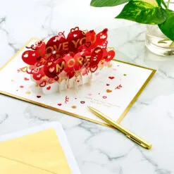 Hallmark Love You More 3D Pop-Up Love Card -Hot Sale Hallmark Store Heart Pattern 3D PopUp Love Card 1299IAV5835 06