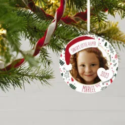 Hallmark Holiday Personalized Text And Photo Ceramic Ornament 4 Hallmark Holiday Personalized Text And Photo Ceramic Ornament -Hot Sale Hallmark Store Holiday Personalized Round Christmas Ornament 1999QHE1711B22 02