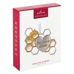 Hallmark Our Love Is Sweet Metal Ornament 9 Hallmark Our Love Is Sweet Metal Ornament -Hot Sale Hallmark Store Honeycomb and Heart Keepsake Ornament 1799QHX3027 04