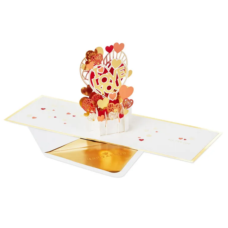 Hallmark All My Love Hearts 3D Pop-Up Love Card 2 Hallmark All My Love Hearts 3D Pop-Up Love Card - Image 2