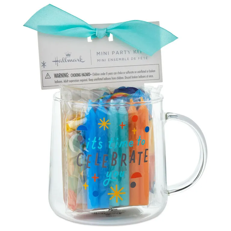 Hallmark It's Time To Celebrate You Glass Mug Party Kit 2 Hallmark It's Time To Celebrate You Glass Mug Party Kit - Image 2