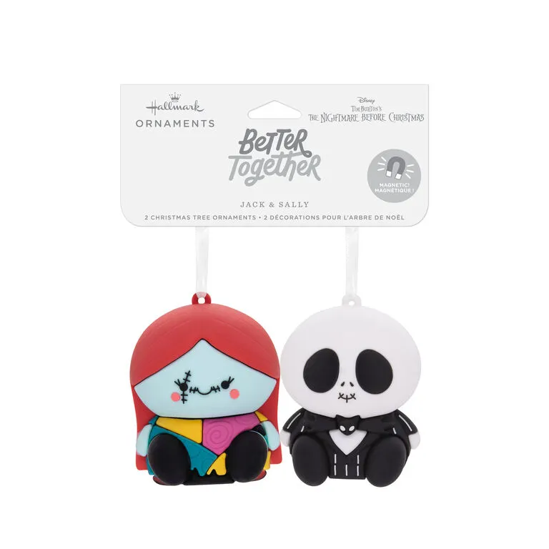 Better Together Disney Tim Burton's The Nightmare Before Christmas Jack And Sally Magnetic Hallmark Ornaments, Set Of 2 4 Better Together Disney Tim Burton's The Nightmare Before Christmas Jack And Sally Magnetic Hallmark Ornaments, Set Of 2 - Image 4