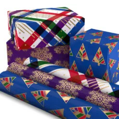 Hallmark Jewel Tones Assorted 3-Pack Christmas Wrapping Paper, 120 Sq. Ft. -Hot Sale Hallmark Store Jewel Tones Christmas Wrapping Paper Set 5JXW1251 03