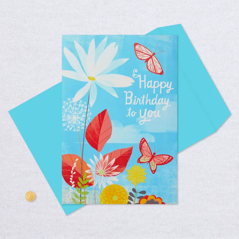 Hallmark 16" Joyful Butterflies Pop-Up Jumbo Birthday Card 6 Hallmark 16" Joyful Butterflies Pop-Up Jumbo Birthday Card - Image 6
