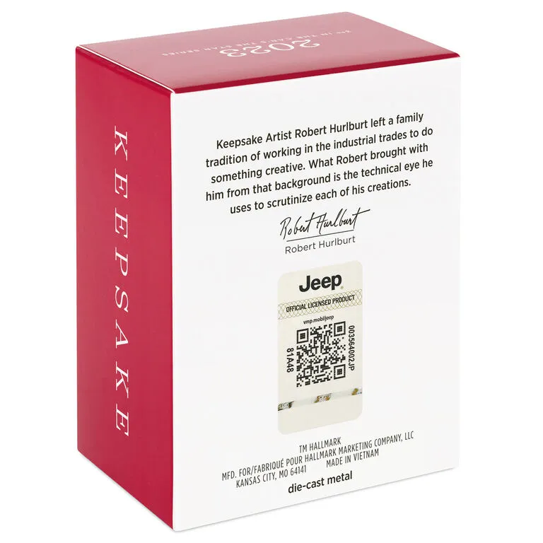 Hallmark The Car's The Star Jurassic Park 1992 Jeep Wrangler Metal Ornament 5 Hallmark The Car's The Star Jurassic Park 1992 Jeep Wrangler Metal Ornament - Image 5