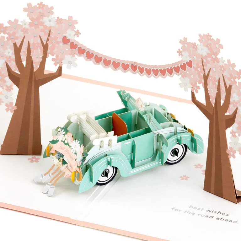 Hallmark Best Wishes For The Road Ahead 3D Pop-Up Wedding Card 1 Hallmark Best Wishes For The Road Ahead 3D Pop-Up Wedding Card