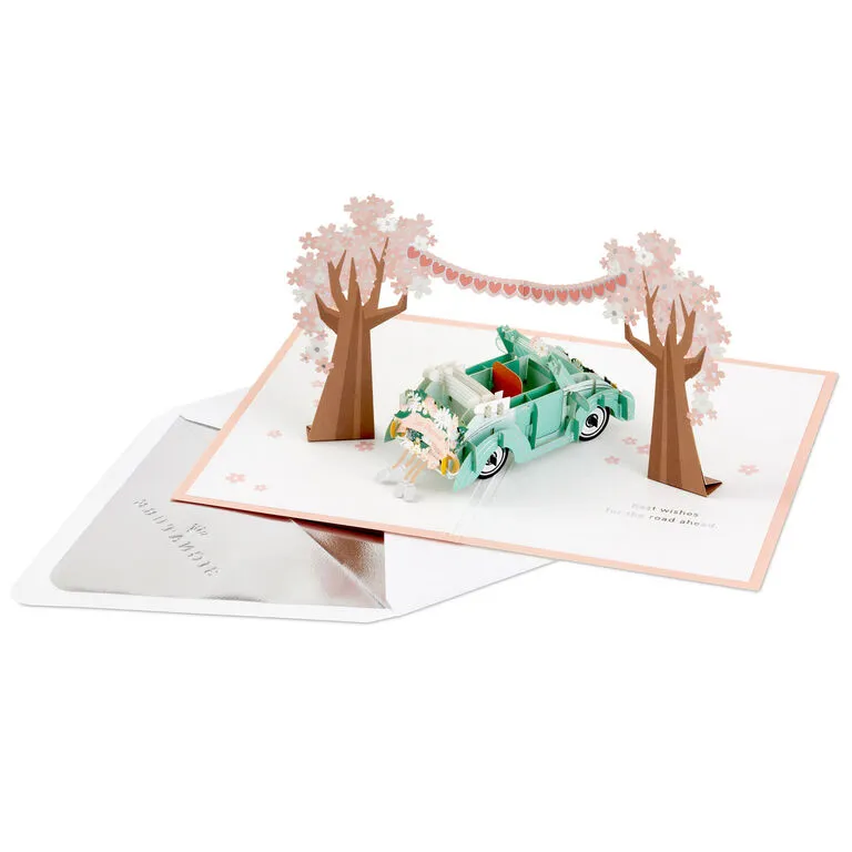 Hallmark Best Wishes For The Road Ahead 3D Pop-Up Wedding Card 2 Hallmark Best Wishes For The Road Ahead 3D Pop-Up Wedding Card - Image 2