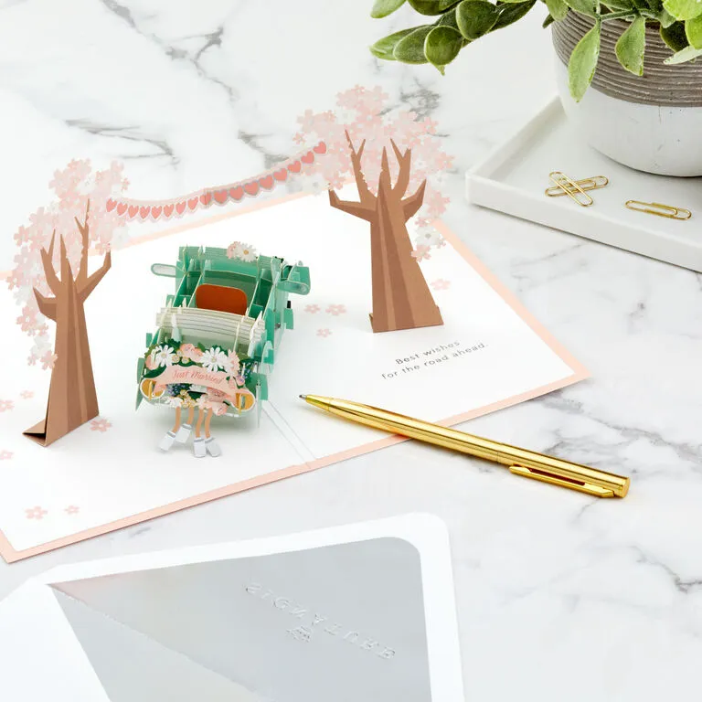 Hallmark Best Wishes For The Road Ahead 3D Pop-Up Wedding Card 8 Hallmark Best Wishes For The Road Ahead 3D Pop-Up Wedding Card - Image 8