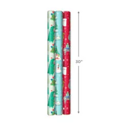 Hallmark Winter Friends 3-Pack Reversible Kids Christmas Wrapping Paper Assortment, 120 Sq. Ft. 8 Hallmark Winter Friends 3-Pack Reversible Kids Christmas Wrapping Paper Assortment, 120 Sq. Ft. -Hot Sale Hallmark Store Kids Reversible Christmas Gift Wrap Assortment 5JXW1073 03