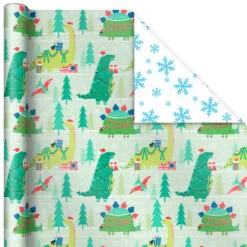 Hallmark Winter Friends 3-Pack Reversible Kids Christmas Wrapping Paper Assortment, 120 Sq. Ft. 9 Hallmark Winter Friends 3-Pack Reversible Kids Christmas Wrapping Paper Assortment, 120 Sq. Ft. -Hot Sale Hallmark Store Kids Reversible Christmas Gift Wrap Assortment 5JXW1073 04