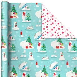Hallmark Winter Friends 3-Pack Reversible Kids Christmas Wrapping Paper Assortment, 120 Sq. Ft. 10 Hallmark Winter Friends 3-Pack Reversible Kids Christmas Wrapping Paper Assortment, 120 Sq. Ft. -Hot Sale Hallmark Store Kids Reversible Christmas Gift Wrap Assortment 5JXW1073 05