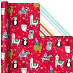 Hallmark Winter Friends 3-Pack Reversible Kids Christmas Wrapping Paper Assortment, 120 Sq. Ft. 11 Hallmark Winter Friends 3-Pack Reversible Kids Christmas Wrapping Paper Assortment, 120 Sq. Ft. -Hot Sale Hallmark Store Kids Reversible Christmas Gift Wrap Assortment 5JXW1073 06