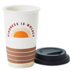 Hallmark Kindness Is Golden Ceramic Travel Mug, 9 Oz. 5 Hallmark Kindness Is Golden Ceramic Travel Mug, 9 Oz. -Hot Sale Hallmark Store Kindness Is Golden Sunshine Ceramic Travel Mug 1SNN1004 03