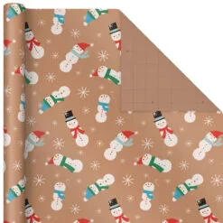 Hallmark Kraft Assorted 4-Pack Christmas Wrapping Paper, 88 Sq. Ft. 11 Hallmark Kraft Assorted 4-Pack Christmas Wrapping Paper, 88 Sq. Ft. -Hot Sale Hallmark Store Kraft Christmas Wrapping Paper for Kids JXW1085 04