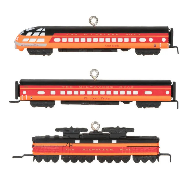 Hallmark Mini Lionel® Milwaukee Road EP-2 Passenger Ornaments, Set Of 3 1 Hallmark Mini Lionel® Milwaukee Road EP-2 Passenger Ornaments, Set Of 3