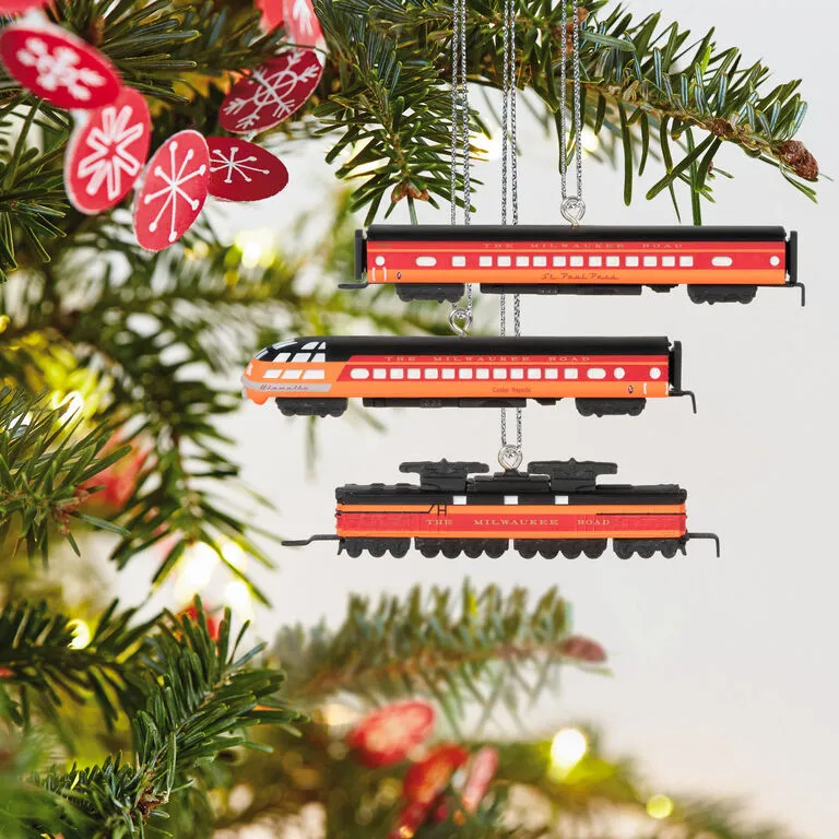 Hallmark Mini Lionel® Milwaukee Road EP-2 Passenger Ornaments, Set Of 3 2 Hallmark Mini Lionel® Milwaukee Road EP-2 Passenger Ornaments, Set Of 3 - Image 2