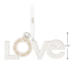 Hallmark We're Engaged! 2023 Porcelain Ornament 8 Hallmark We're Engaged! 2023 Porcelain Ornament -Hot Sale Hallmark Store Love With Engagement Ring Keepsake Ornament 1999QHX3077 03