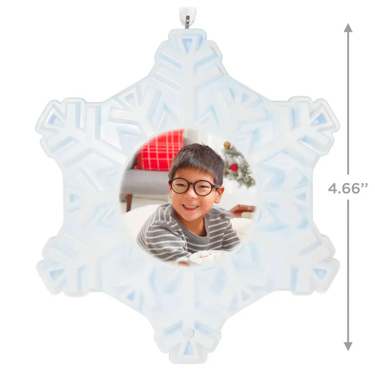 Hallmark Magic Sparkling Snowflake Photo Personalized Ornament With Light 3 Hallmark Magic Sparkling Snowflake Photo Personalized Ornament With Light - Image 3