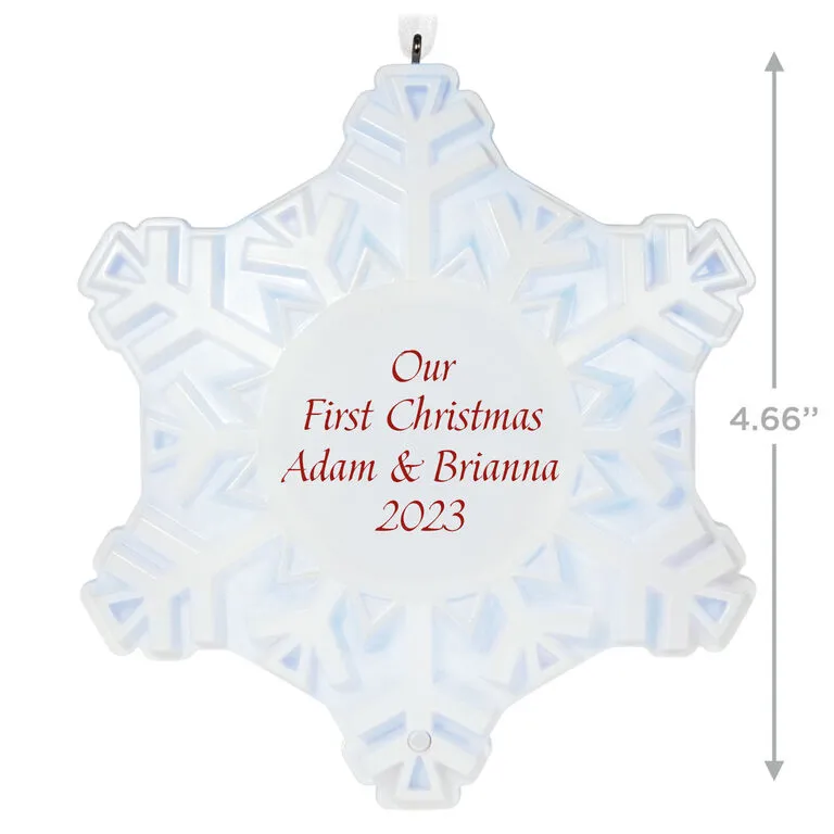 Hallmark Magic Sparkling Snowflake Script Text Personalized Ornament With Light 3 Hallmark Magic Sparkling Snowflake Script Text Personalized Ornament With Light - Image 3