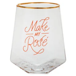 Hallmark Make My Rosé Geometric Stemless Wine Glass, 19 Oz.