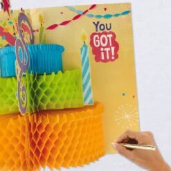 Hallmark 16" Make A Fuss Cake Pop-Up Jumbo Birthday Card 15 Hallmark 16" Make A Fuss Cake Pop-Up Jumbo Birthday Card -Hot Sale Hallmark Store Make a Fuss Cake Jumbo Birthday Card 1499CBG1008 07