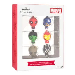 Mini Marvel Super Heroes Shatterproof Hallmark Ornaments, Set Of 6 8 Mini Marvel Super Heroes Shatterproof Hallmark Ornaments, Set Of 6 -Hot Sale Hallmark Store Marvel Super Heroes Miniature Christmas Ornaments Set of 6 2HCM9228 04