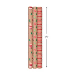 Hallmark Merry Kraft Prints 3-Pack Christmas Wrapping Paper, 90 Sq. Ft. -Hot Sale Hallmark Store Merry Kraft Prints 3Pack Christmas Wrapping Paper 5JXW1050 04