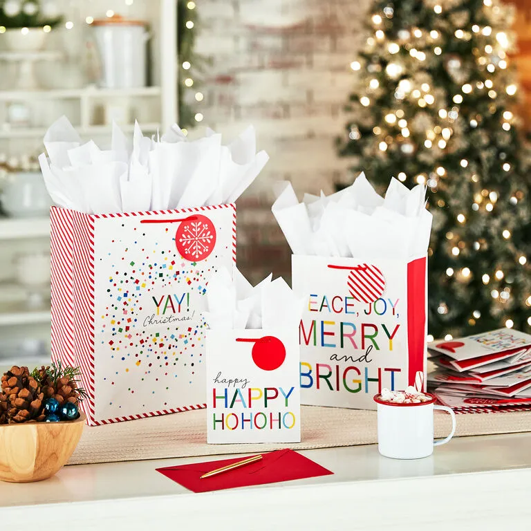 Hallmark Merry And Bright 8-Pack Christmas Gift Bags, Assorted Sizes And Designs 2 Hallmark Merry And Bright 8-Pack Christmas Gift Bags, Assorted Sizes And Designs - Image 2