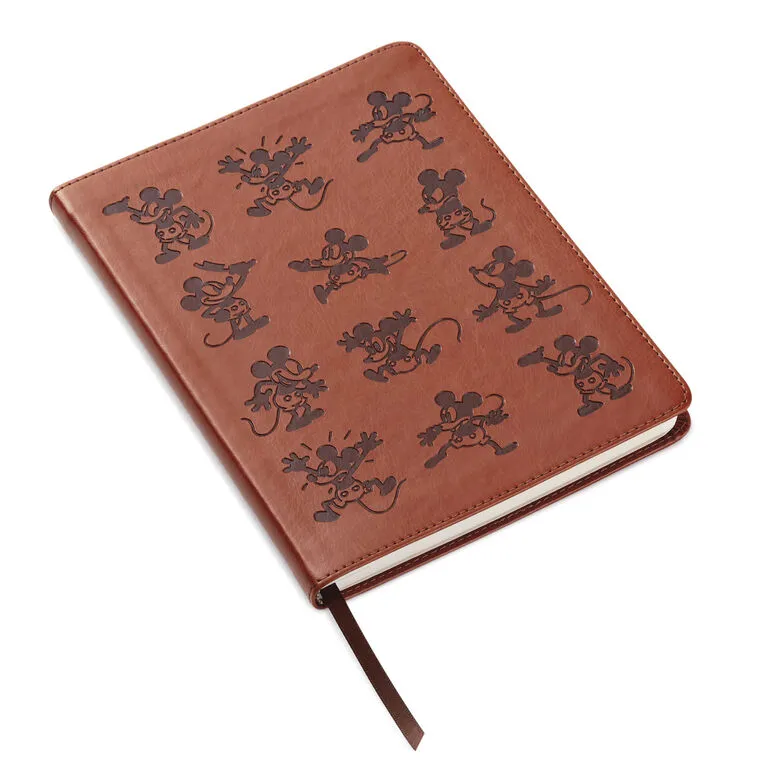 Hallmark Disney Mickey Mouse Brown Faux Leather Journal 1 Hallmark Disney Mickey Mouse Brown Faux Leather Journal