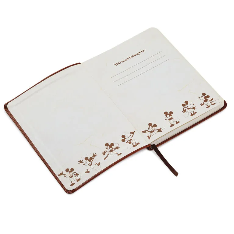 Hallmark Disney Mickey Mouse Brown Faux Leather Journal 2 Hallmark Disney Mickey Mouse Brown Faux Leather Journal - Image 2
