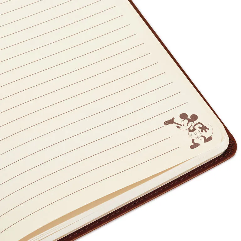 Hallmark Disney Mickey Mouse Brown Faux Leather Journal 6 Hallmark Disney Mickey Mouse Brown Faux Leather Journal - Image 6