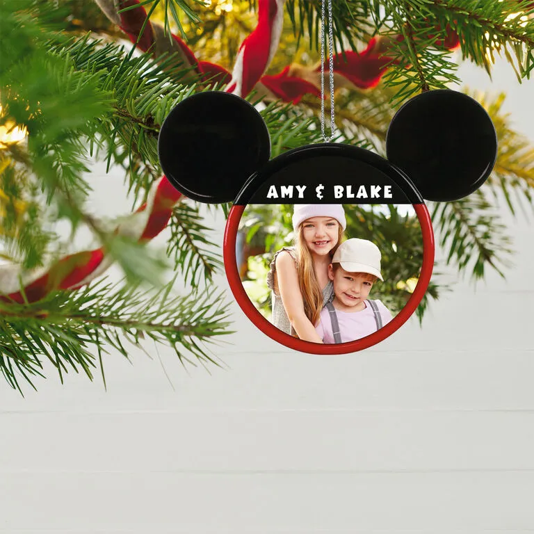 Hallmark Disney Mickey Mouse Ears Silhouette Text And Photo Personalized Ornament 2 Hallmark Disney Mickey Mouse Ears Silhouette Text And Photo Personalized Ornament - Image 2