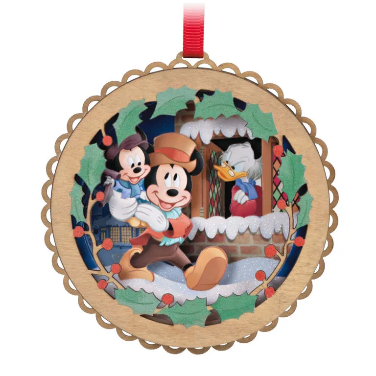 Hallmark Disney Mickey's Christmas Carol 40th Anniversary Papercraft Ornament 1 Hallmark Disney Mickey's Christmas Carol 40th Anniversary Papercraft Ornament