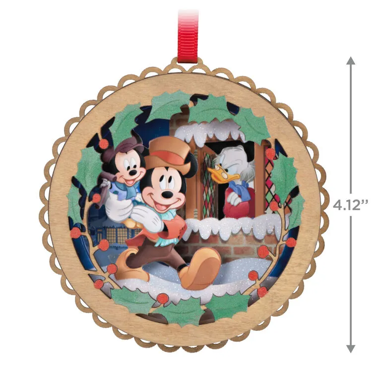 Hallmark Disney Mickey's Christmas Carol 40th Anniversary Papercraft Ornament 3 Hallmark Disney Mickey's Christmas Carol 40th Anniversary Papercraft Ornament - Image 3
