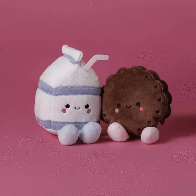 Hallmark Better Together Milk And Cookie Magnetic Plush, 6" 2 Hallmark Better Together Milk And Cookie Magnetic Plush, 6" - Image 2